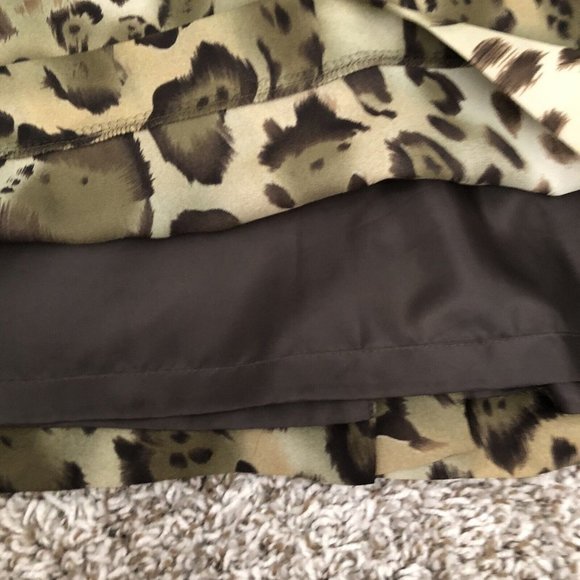 LE SUIT Women Thin Polyester A-line Skirt Multicolor Animal Print Size 8 Zipper - Picture 4 of 11